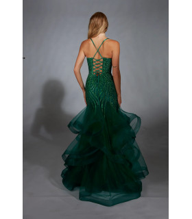 Vestido Revuelos color Plateado