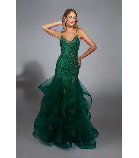 Vestido Revuelos color Plateado