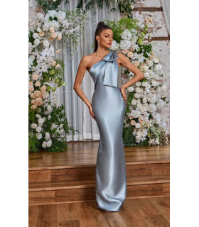 One Shoulder Dress with Bow
