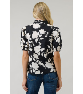Printed High Neck Blouse