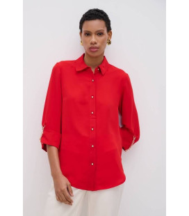 Long Sleeve Blouse with Chain