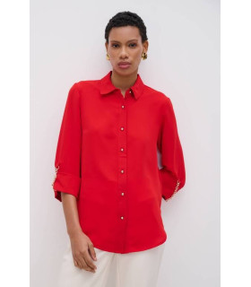 Long Sleeve Blouse with Chain