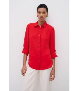 Long Sleeve Blouse with Chain