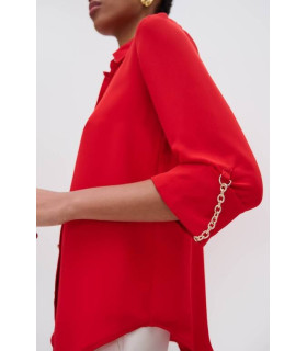 Long Sleeve Blouse with Chain