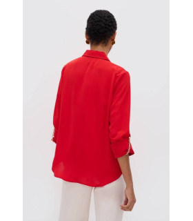 Long Sleeve Blouse with Chain