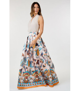Skirt with Multiple Prints