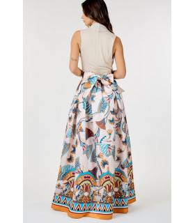 Skirt with Multiple Prints