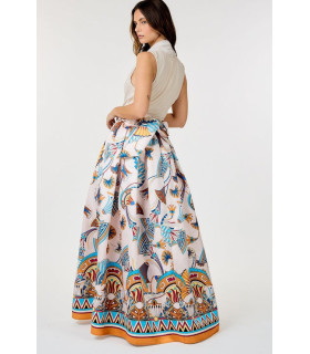 Skirt with Multiple Prints