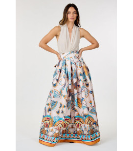Skirt with Multiple Prints