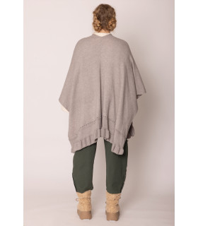 Ruana with Ruffled Hem