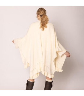 Ruana with Ruffle Detail