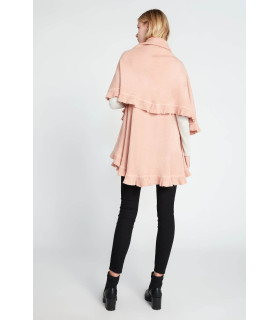 Chal con Volante Rosa