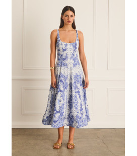Vestido Midi de Escote Cuadrado