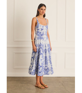 Vestido Midi de Escote Cuadrado