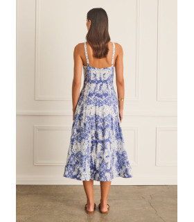 Vestido Midi de Escote Cuadrado