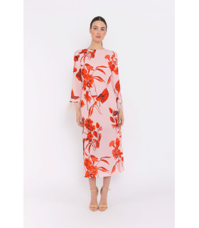 Vestido de Plumas Florales