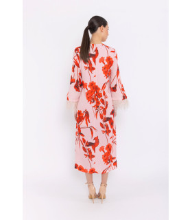 Vestido de Plumas Florales