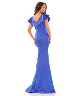 Vestido escote V mangas cortas
