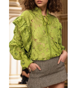 Blusa de Encaje Manga Larga