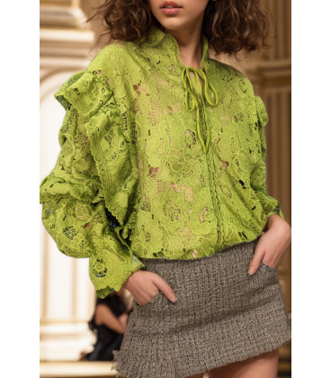 Long Sleeve Lace Blouse