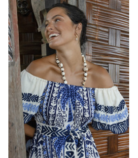 Palm print dress