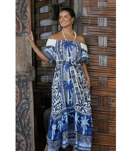 Palm print dress