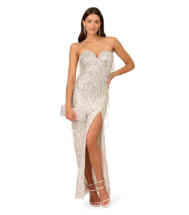 Strapless Sequin Dress