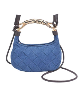 Bolso de mano de mezclilla tejida