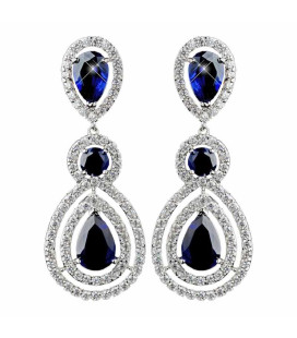 Pendientes colgantes con circonitas