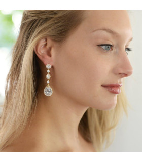 Crystal drop dangle earrings