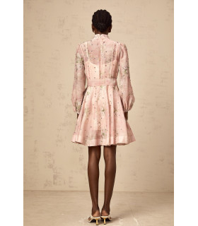 Vestido estampado floral con detalle de botones