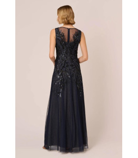 Sleeveless sequin and tulle dress