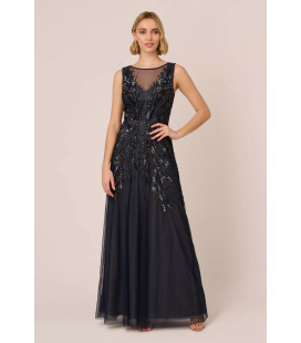 Sleeveless sequin and tulle dress