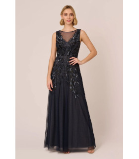 Sleeveless sequin and tulle dress