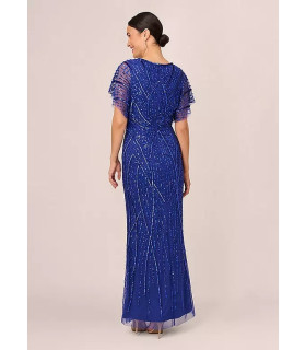 V-neck dress with sequins