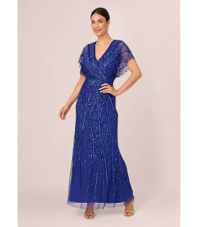 V-neck dress with sequins