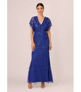 V-neck dress with sequins