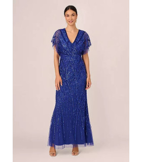 V-neck dress with sequins