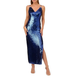 Sequin dress with double straps