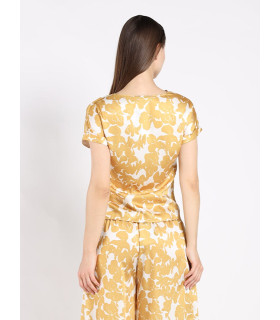 Silk blouse and pants set