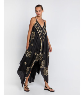 Asymmetrical cotton dress