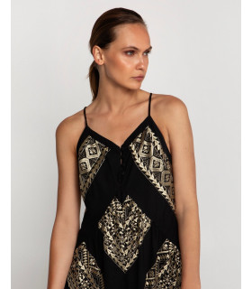 Classic triangle dress with buttons