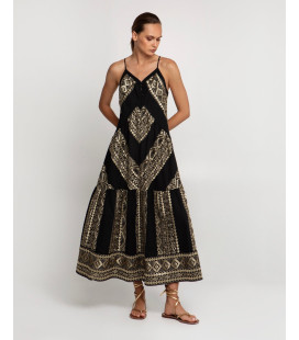 Vestido clásico triangular con botones