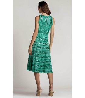 Vestido de lentejuelas, falda en forma de A