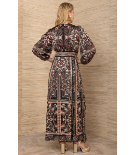 Vestido con botones y mangas globo