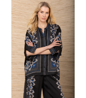 Floral print blouse and pants set