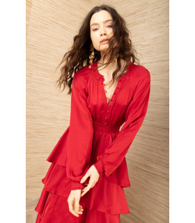 Vestido de tiempos, mangas largas