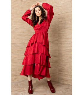 Vestido de tiempos, mangas largas