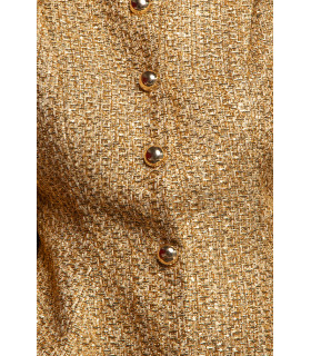 Chaqueta de botones color oro