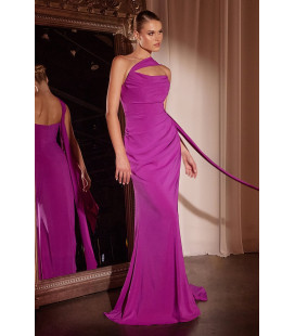 Strapless fitted dress with elegant transition ties